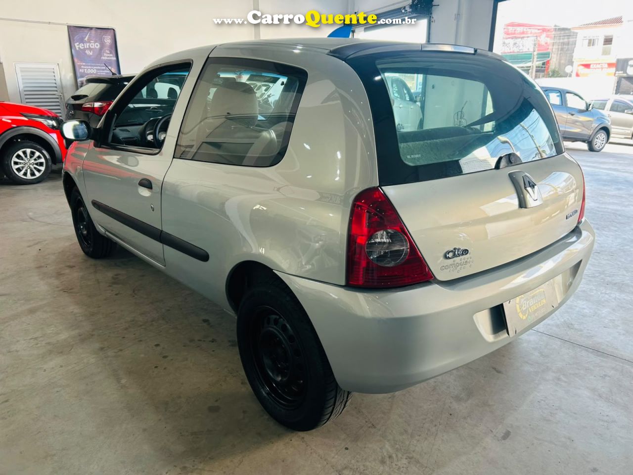 RENAULT   CLIO CAMPUS HI-FLEX 1.0 16V 3P   PRATA 2008 1.0 GASOLINA - Loja
