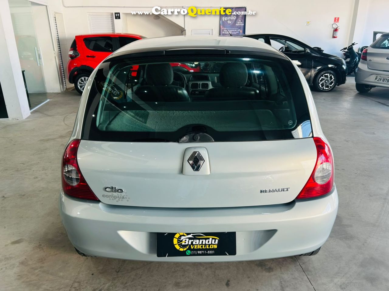 RENAULT   CLIO CAMPUS HI-FLEX 1.0 16V 3P   PRATA 2008 1.0 GASOLINA - Loja