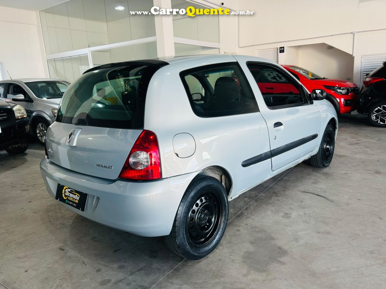 RENAULT   CLIO CAMPUS HI-FLEX 1.0 16V 3P   PRATA 2008 1.0 GASOLINA - Loja