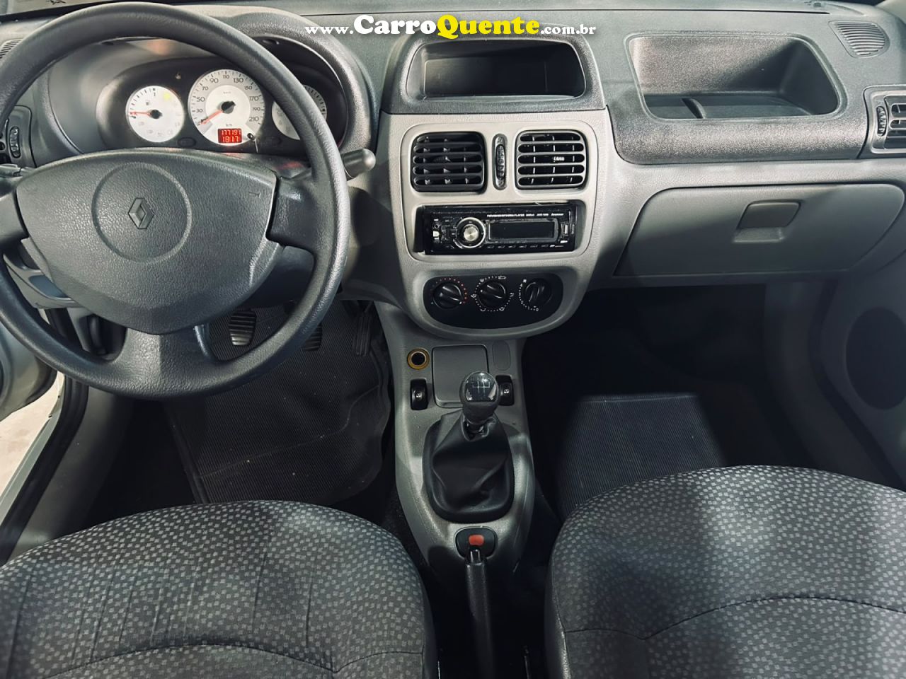 RENAULT   CLIO CAMPUS HI-FLEX 1.0 16V 3P   PRATA 2008 1.0 GASOLINA - Loja