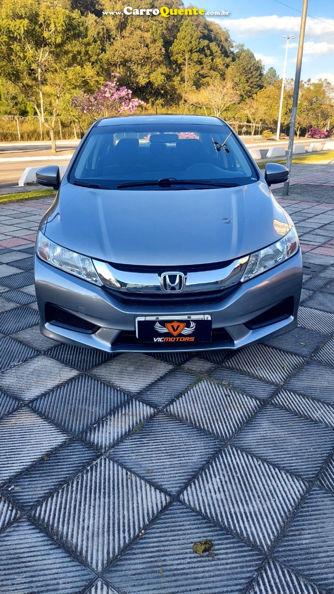 HONDA   CITY SEDAN LX 1.5 FLEX 16V 4P AUT.   PRATA 2015 1.5 FLEX - Loja