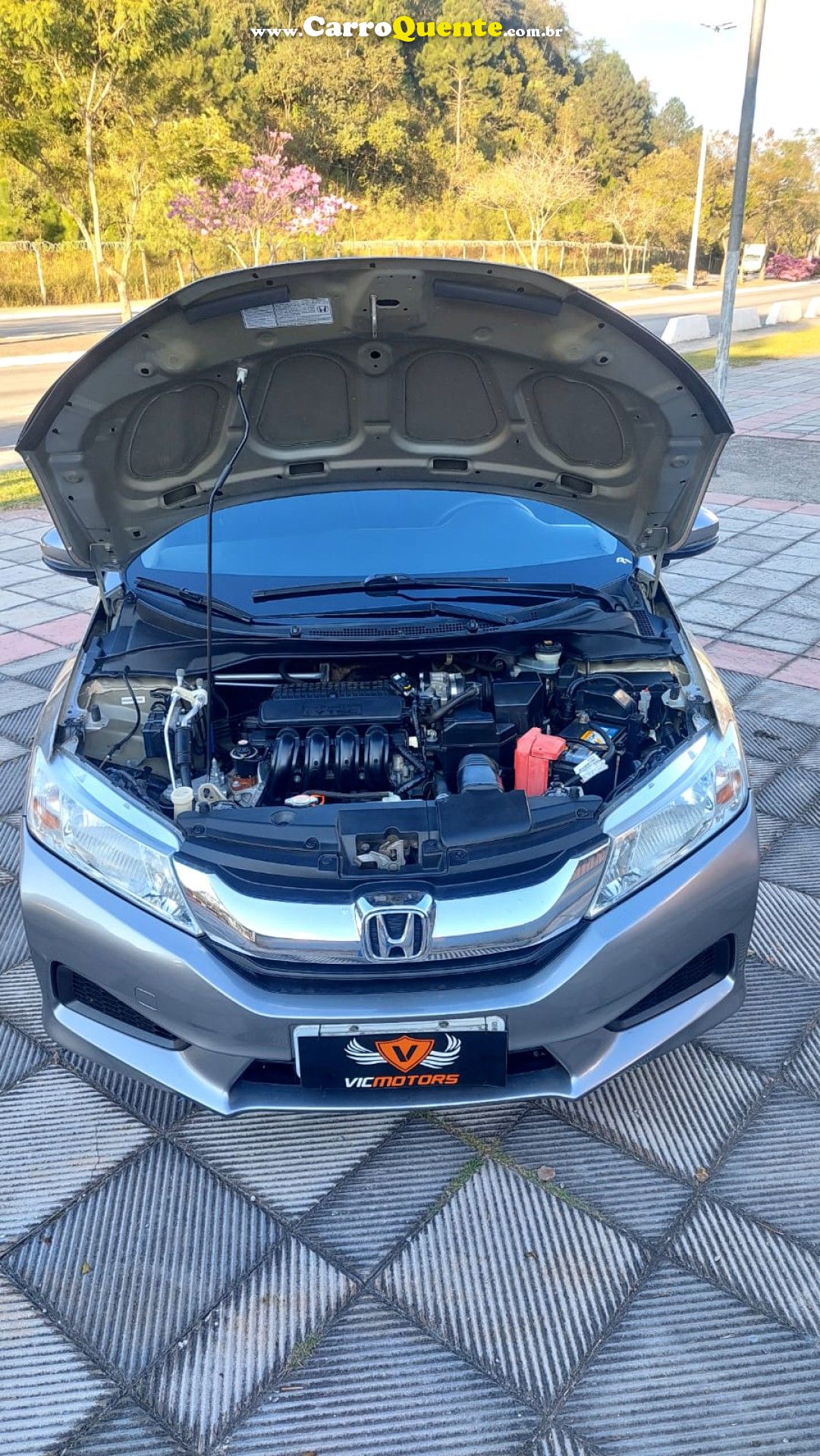HONDA   CITY SEDAN LX 1.5 FLEX 16V 4P AUT.   PRATA 2015 1.5 FLEX - Loja