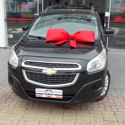 CHEVROLET   SPIN LT 1.8 8V ECONO.FLEX 5P AUT.   PRETO 2015 1.8 FLEX