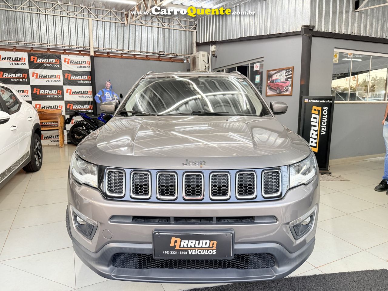 JEEP   COMPASS LONGITUDE 2.0 4X2 FLEX 16V AUT.   CINZA 2018 2.0 FLEX - Loja