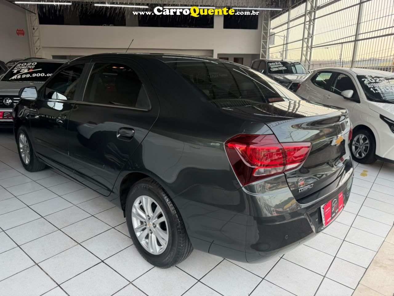CHEVROLET   COBALT LTZ 1.8 8V ECONO.FLEX 4P MEC.   CINZA 2018 1.8 FLEX - Loja
