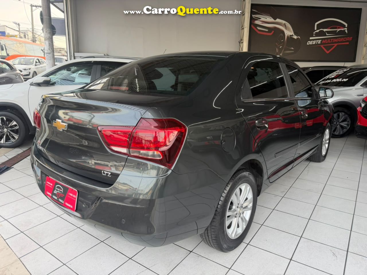 CHEVROLET   COBALT LTZ 1.8 8V ECONO.FLEX 4P MEC.   CINZA 2018 1.8 FLEX - Loja