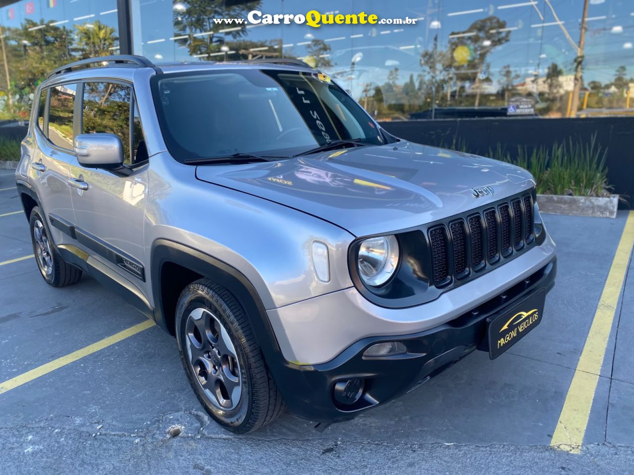 JEEP   RENEGADE1.8 4X2 FLEX 16V AUT.(PCD)   PRATA 2019 1.8 FLEX - Loja