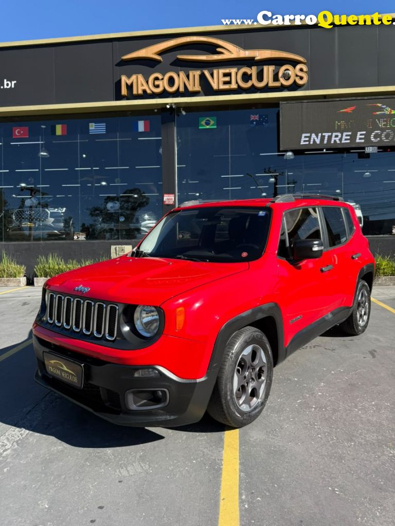 JEEP   RENEGADE SPORT 1.8 4X2 FLEX 16V AUT.   VERMELHO 2016 1.8 FLEX - Loja