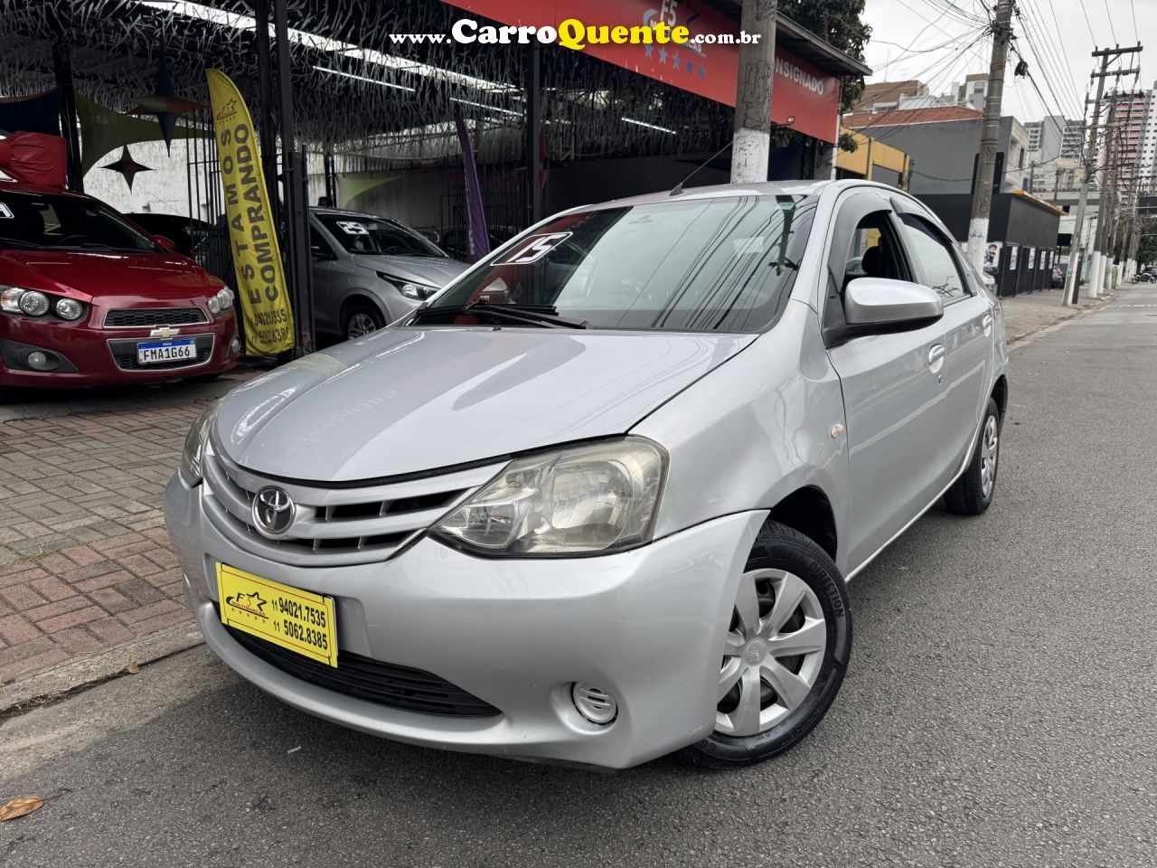 TOYOTA   ETIOS X SEDAN 1.5 FLEX 16V 4P MEC.   PRATA 2015 1.5 FLEX - Loja
