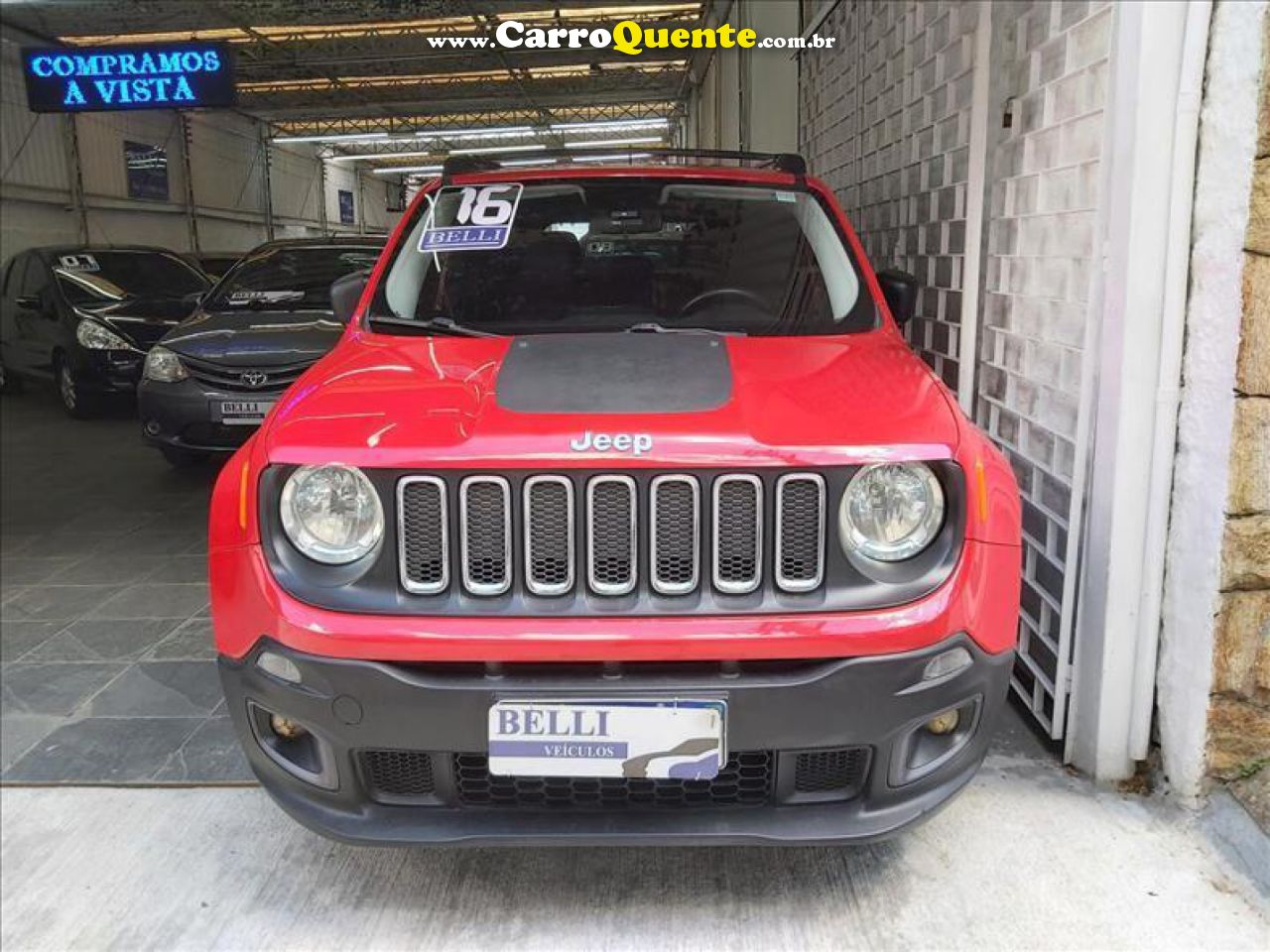JEEP   RENEGADE SPORT 1.8 4X2 FLEX 16V AUT.   VERMELHO 2016 1.8 FLEX - Loja