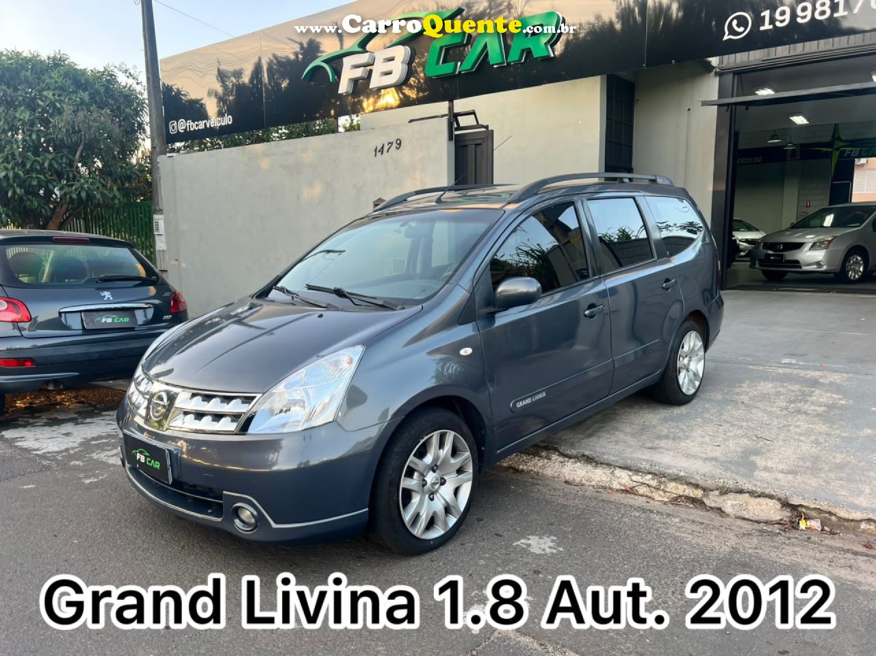 NISSAN   LIVINA GRAND SL 1.8 16V FLEX FUEL AUT.   CINZA 2012 1.8 FLEX - Loja