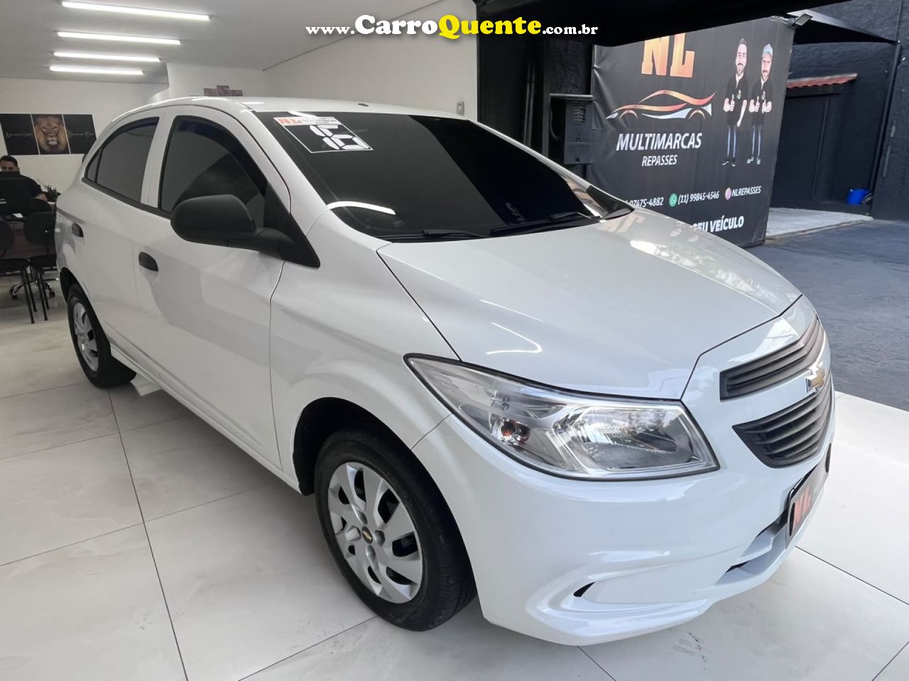 CHEVROLET   ONIX HATCH LS 1.0 8V FLEXPOWER 5P MEC.   BRANCO 2016 1.0 FLEX - Loja