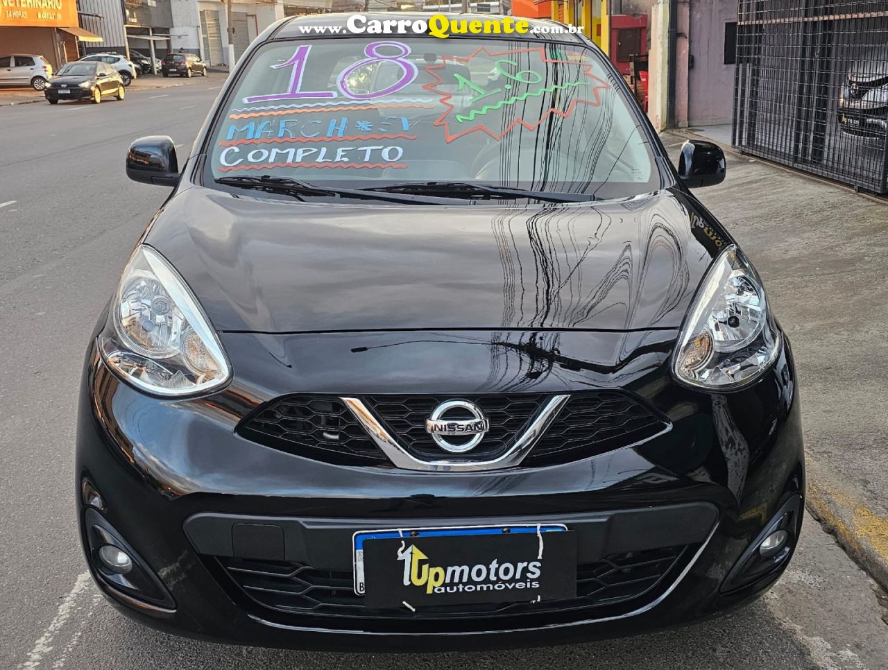 NISSAN   MARCH SV 1.6 16V FLEXSTART 5P MEC.   PRETO 2018 1.6 FLEX - Loja
