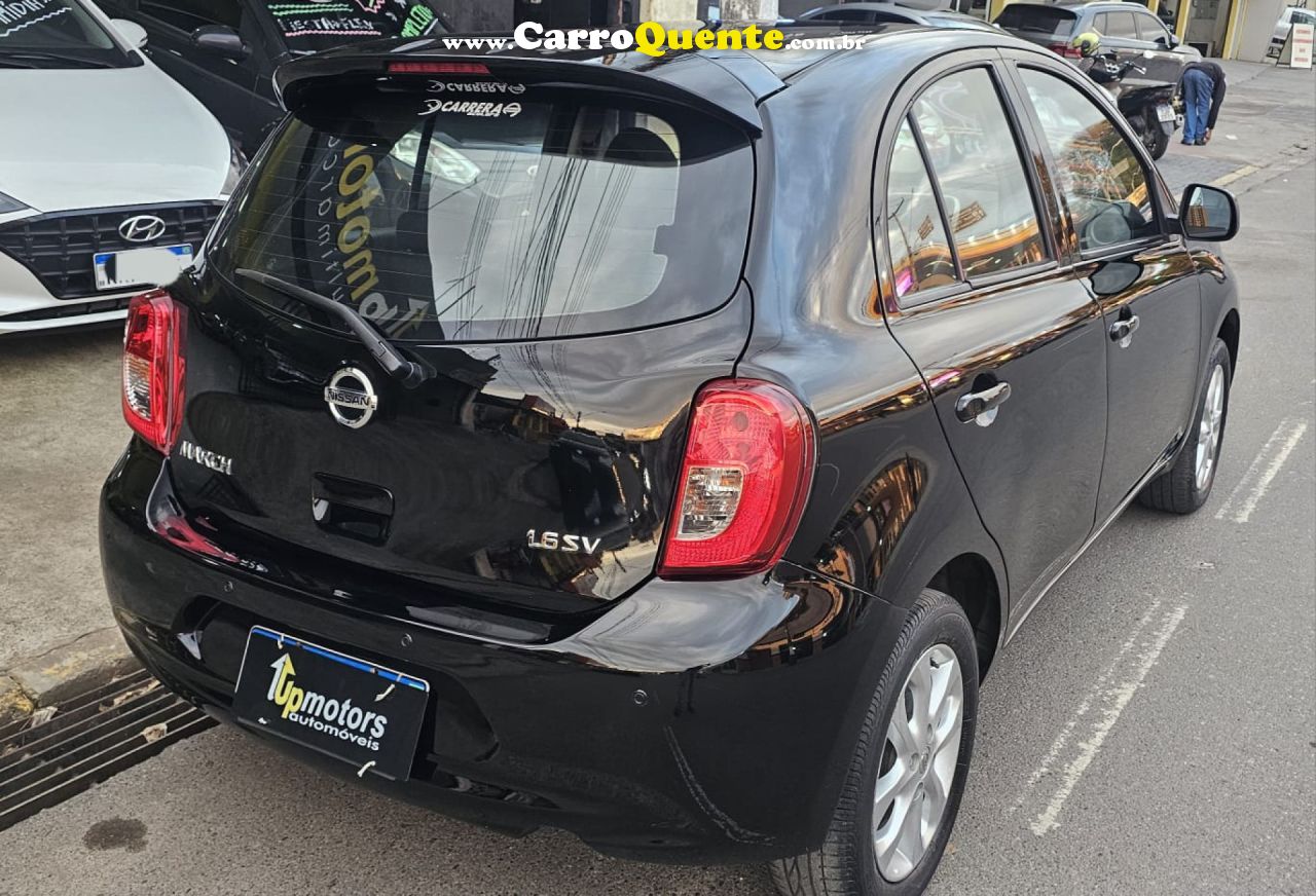 NISSAN   MARCH SV 1.6 16V FLEXSTART 5P MEC.   PRETO 2018 1.6 FLEX - Loja