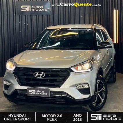 HYUNDAI   CRETA SPORT 2.0 16V FLEX AUT.   PRATA 2018 2.0 FLEX