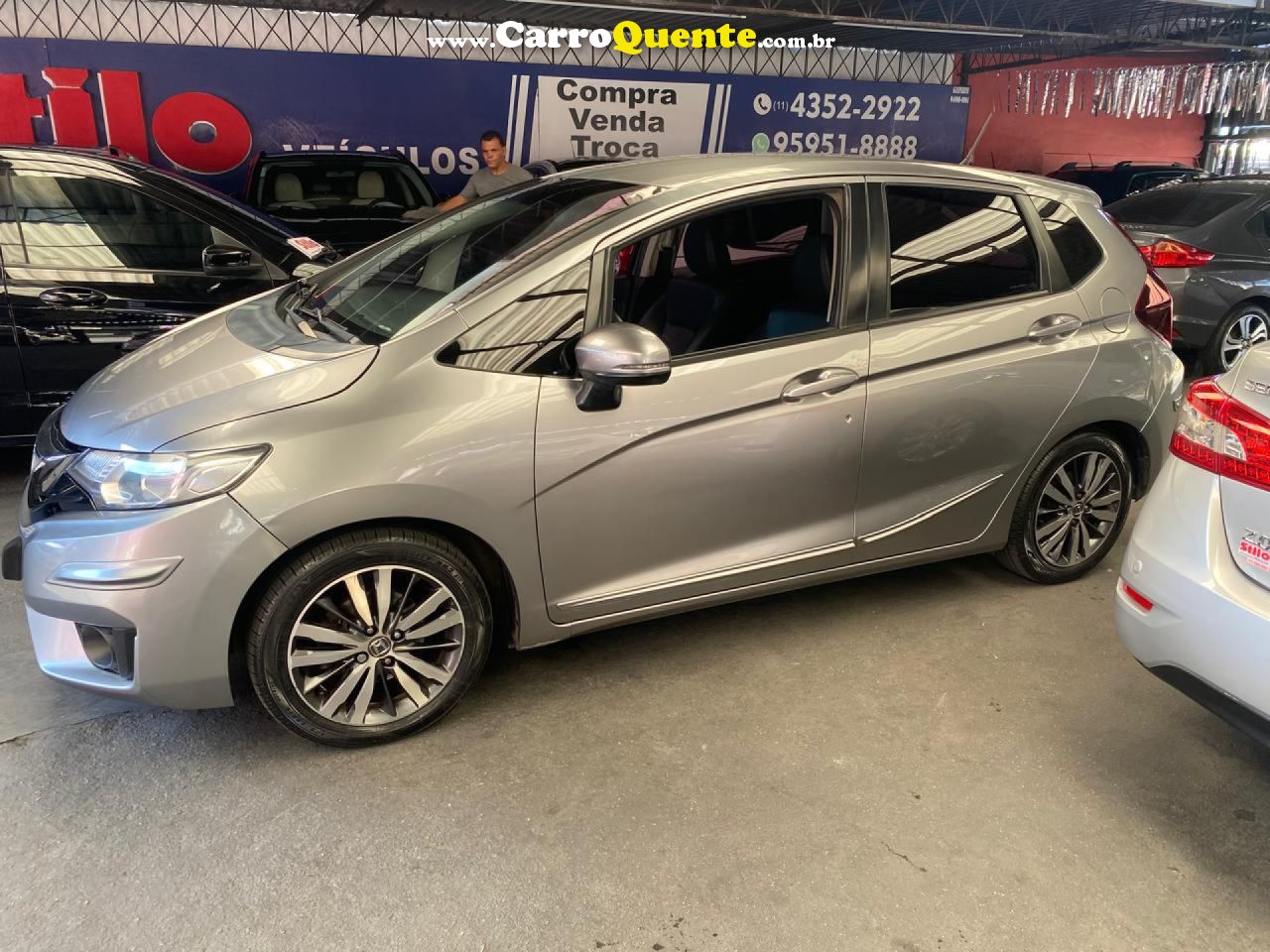 HONDA   FIT EXL 1.5 FLEXFLEXONE 16V 5P AUT   CINZA 2015 1.5 FLEX - Loja