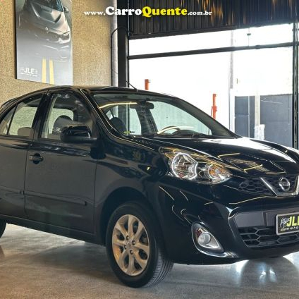 NISSAN   MARCH SV 1.0 12V FLEX 5P   PRETO 2016 1.0 FLEX