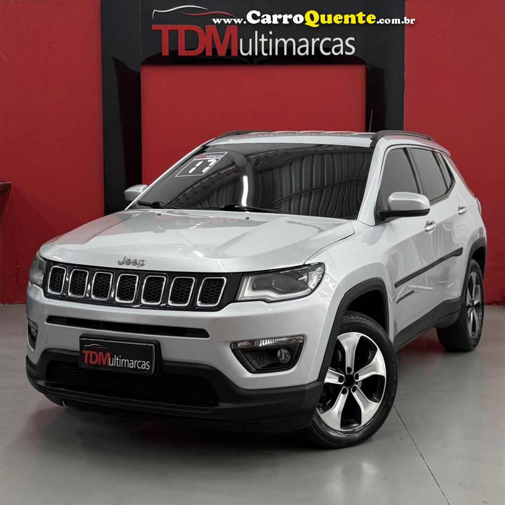 JEEP   COMPASS LONGITUDE 2.0 4X2 FLEX 16V AUT.   PRATA 2017 2.0 FLEX - Loja
