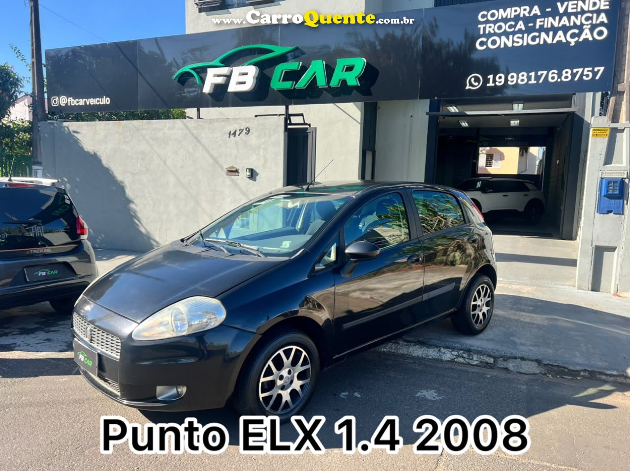 FIAT   PUNTO  ELX 1.4 FIRE FLEX 8V 5P   PRETO 2008 1.4 FLEX - Loja
