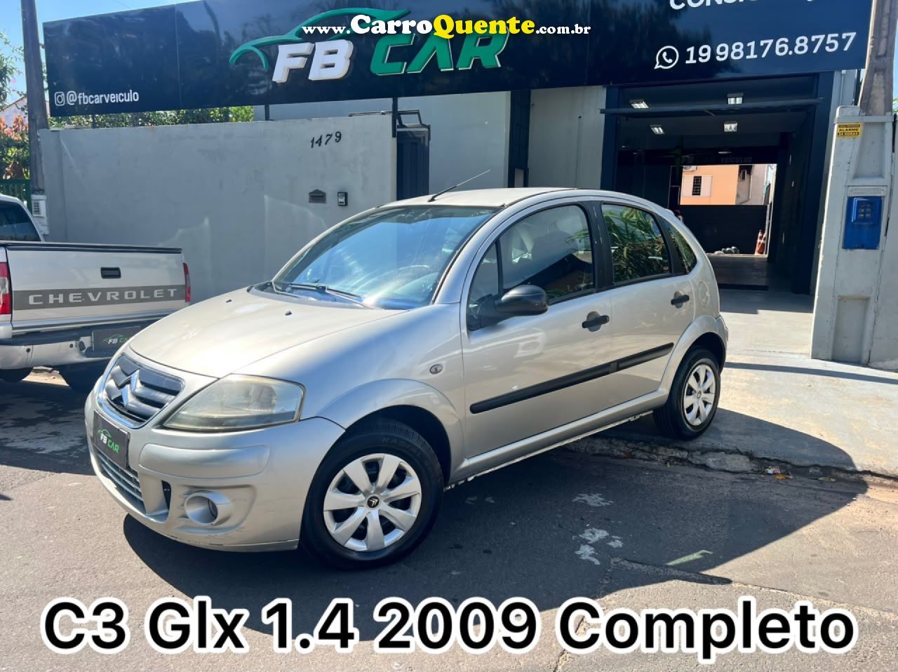 CITROËN   C3 GLX 1.4 GLX SONORA 1.4 FLEX 8V 5P   CINZA 2009 1.4 FLEX - Loja