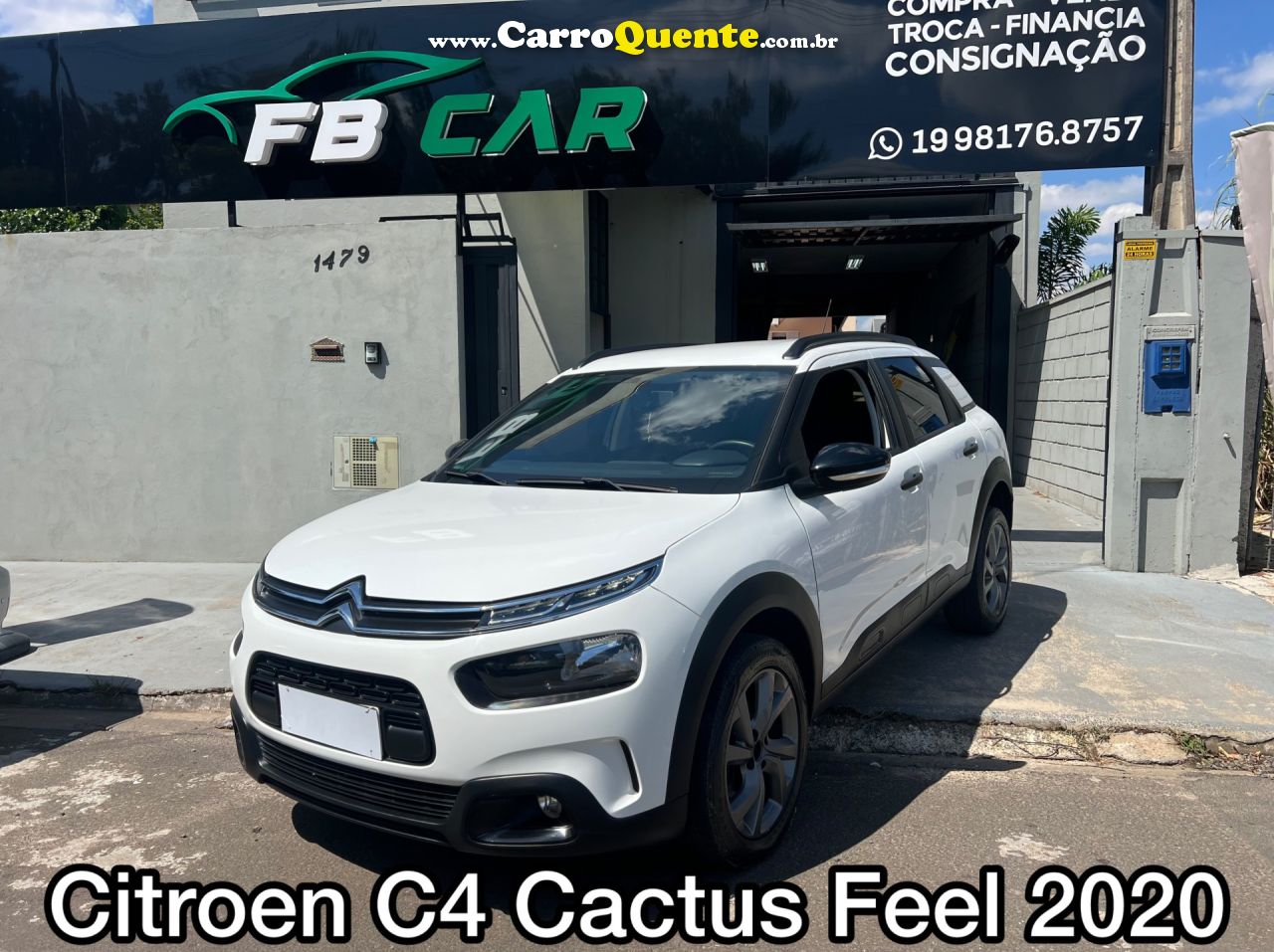 CITROËN   C4 CACTUS FEEL 1.6 16V FLEX AUT.   BRANCO 2020 1.6 FLEX - Loja
