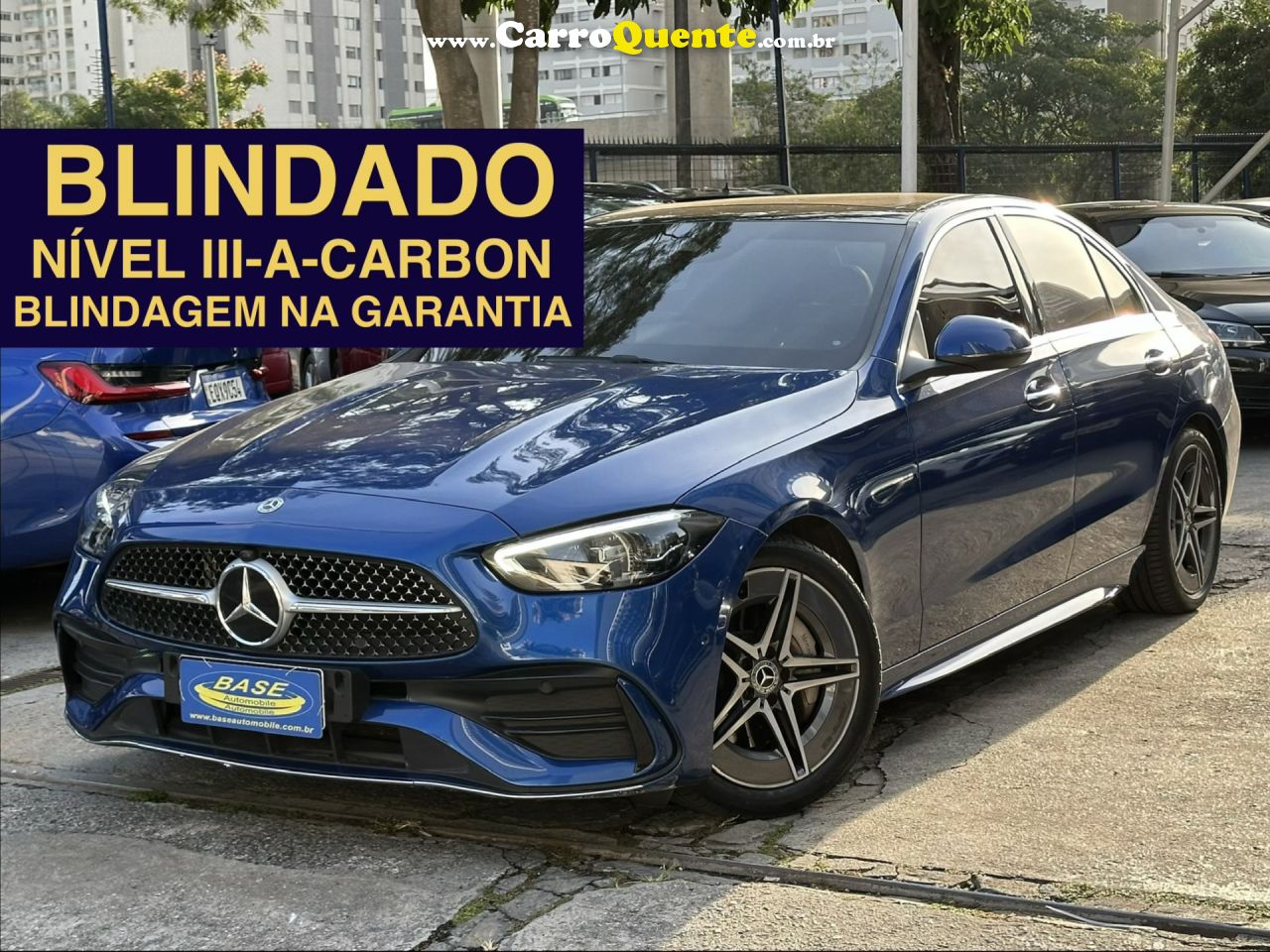 MERCEDES-BENZ   C-200 AMG LINE EQ BOOST 1.5 TB (HIB.)   AZUL 2022 1.5 GASOLINA E ELÉTRICO - Loja