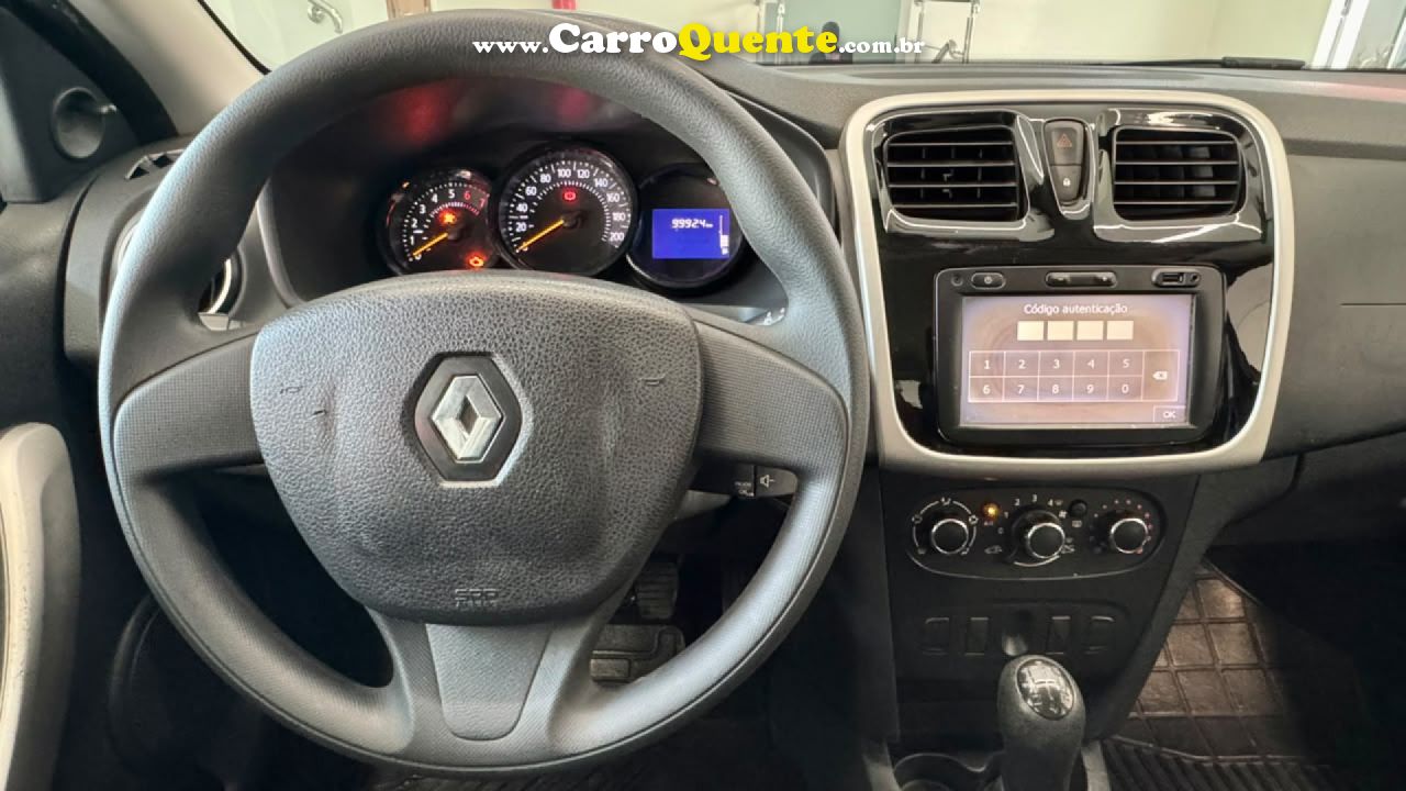 RENAULT   SANDERO EXPRESSION FLEX 1.0 12V 5P   PRETO 2017 1.0 FLEX - Loja