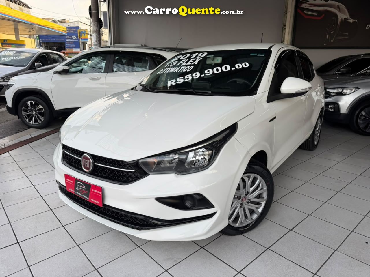 FIAT   CRONOS DRIVE GSR 1.3 8V FLEX   BRANCO 2019 1.3 FLEX - Loja