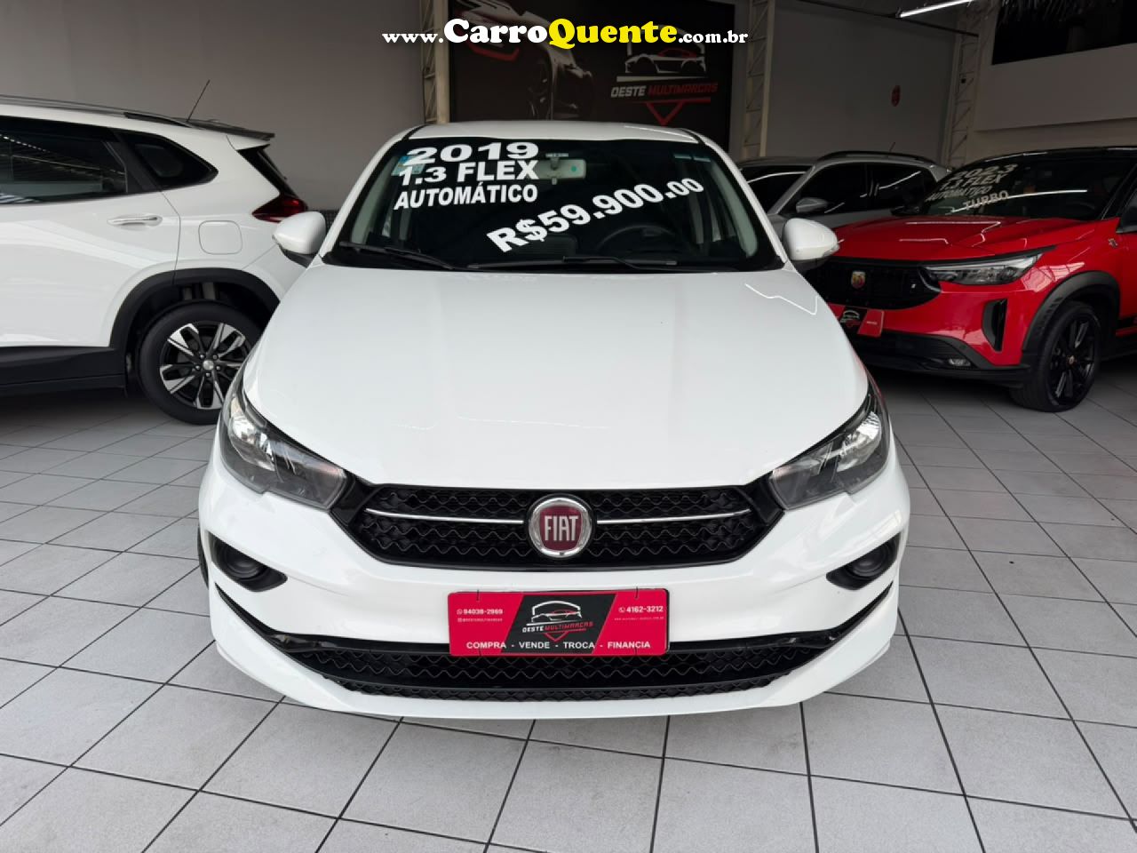 FIAT   CRONOS DRIVE GSR 1.3 8V FLEX   BRANCO 2019 1.3 FLEX - Loja