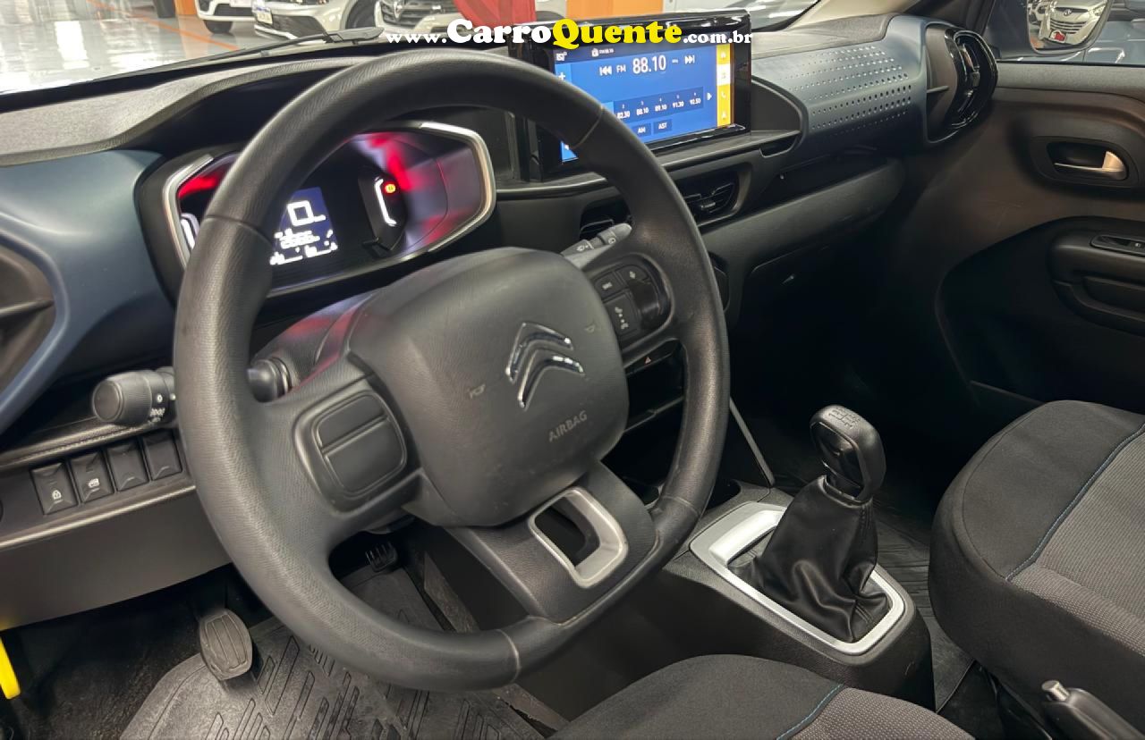 CITROËN   C3 FEEL 1.6 FLEX 16V 5P MEC.   CINZA 2023 1.6 FLEX - Loja