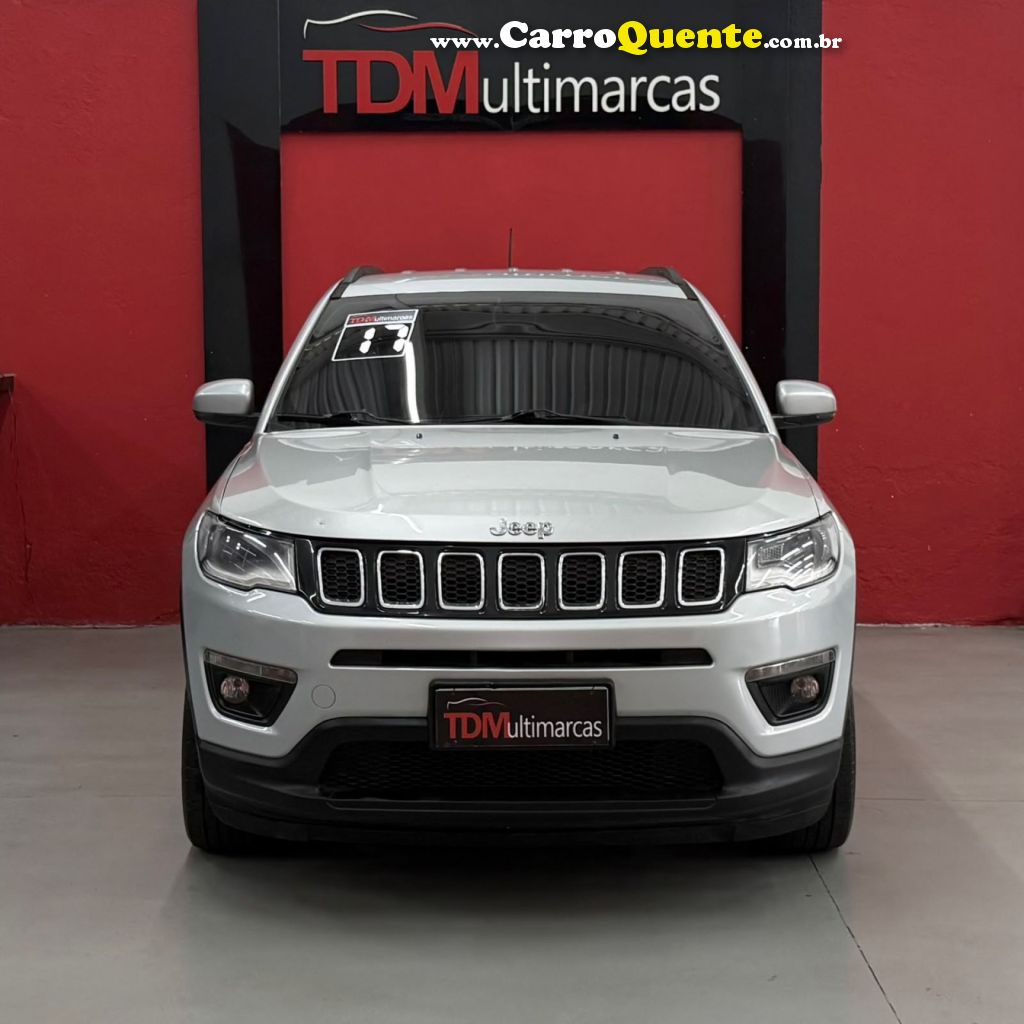 JEEP   COMPASS LONGITUDE 2.0 4X2 FLEX 16V AUT.   PRATA 2017 2.0 FLEX - Loja