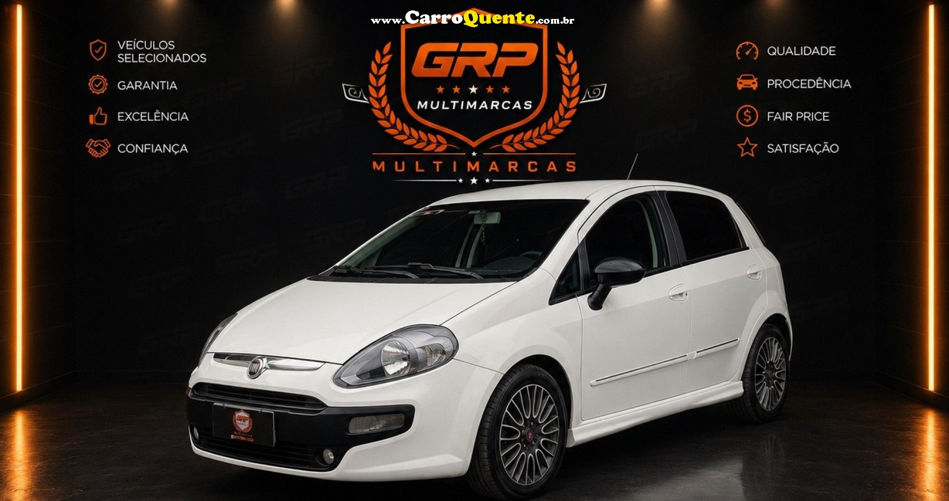 FIAT   PUNTO SPORTING 1.8 FLEX 8V16V 5P   BRANCO 2014 1.8 FLEX - Loja