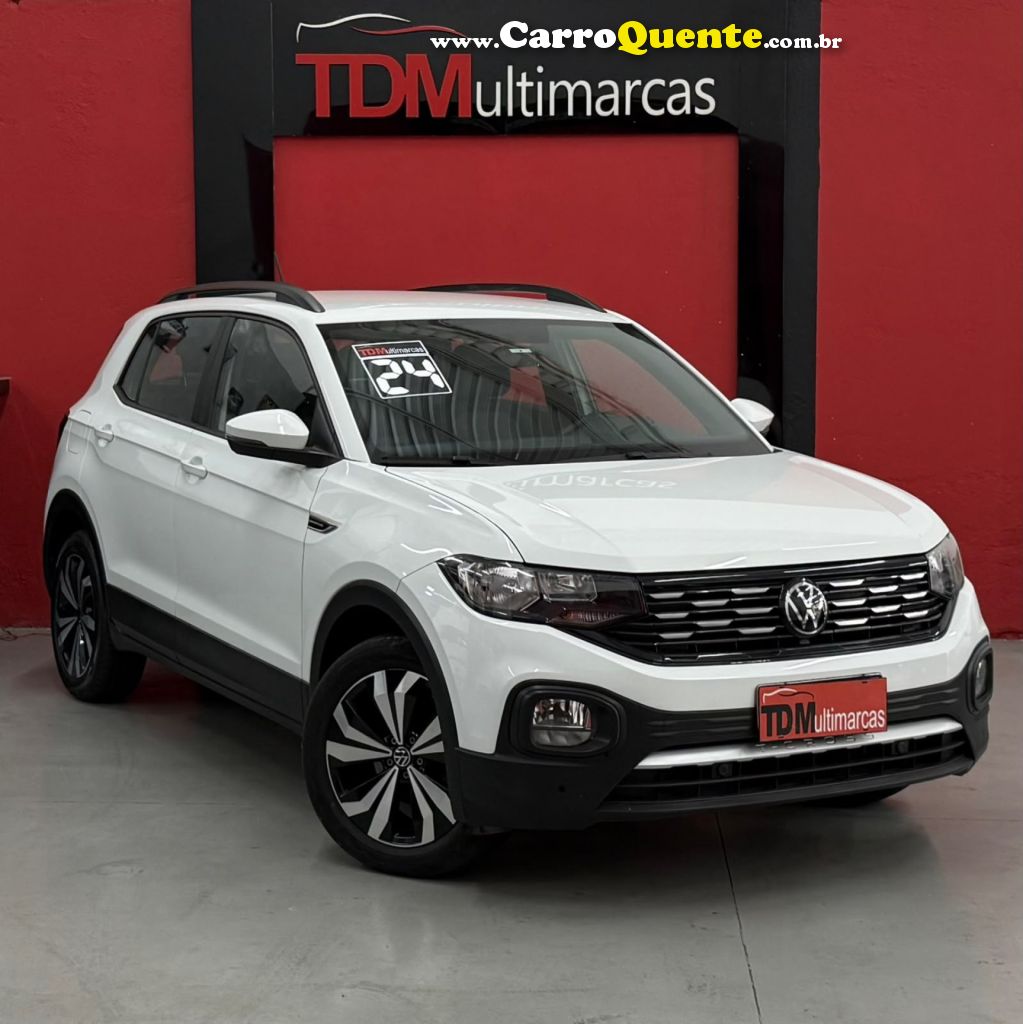 VOLKSWAGEN   T-CROSS 200 TSI 1.0  FLEX 12V 5P AUT.   BRANCO 2024 1.0 FLEX - Loja
