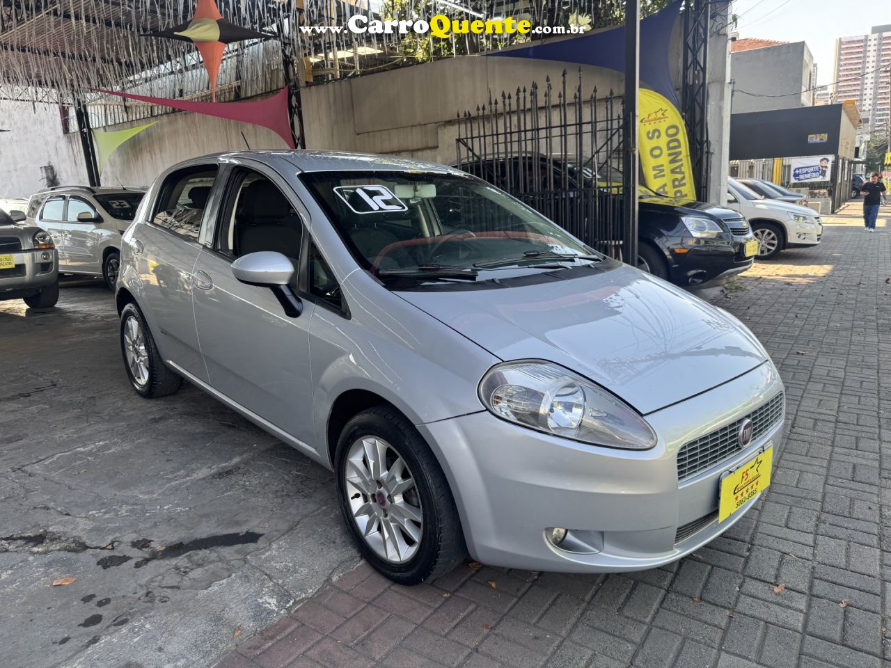FIAT   PUNTO ESSENCE 1.6 FLEX 16V 5P   PRATA 2012 1.6 FLEX - Loja