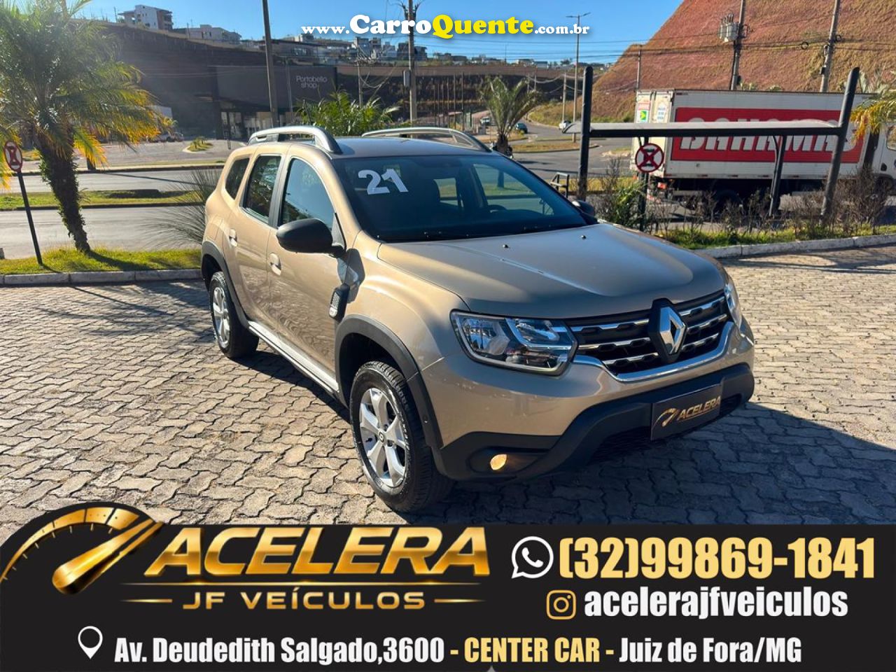 RENAULT   DUSTER ZEN 1.6 16V FLEX MEC.   BEGE 2021 1.6 FLEX - Loja