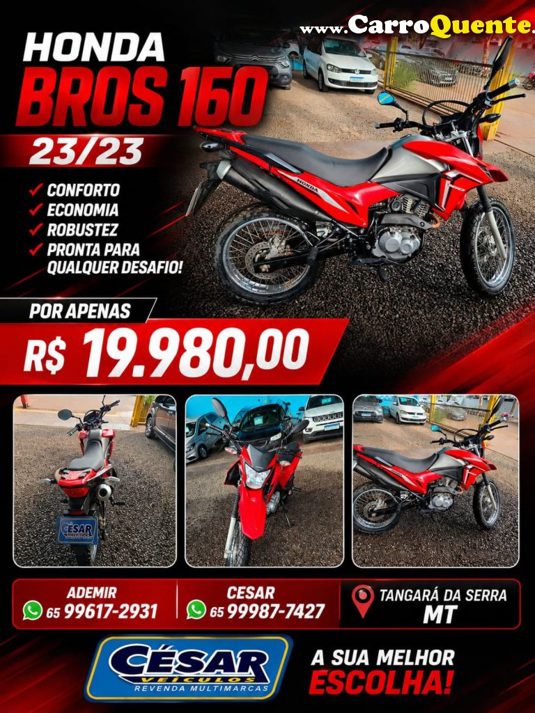 HONDA   NXR 160 BROS ESDD FLEXONE   VERMELHO 2023 160 FLEX - Loja