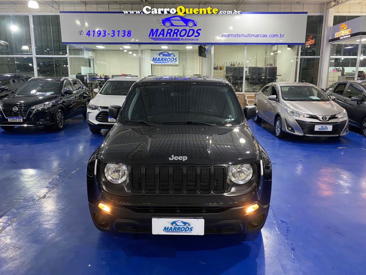 JEEP   RENEGADE1.8 4X2 FLEX 16V AUT.(PCD)   PRETO 2019 1.8 FLEX - Loja
