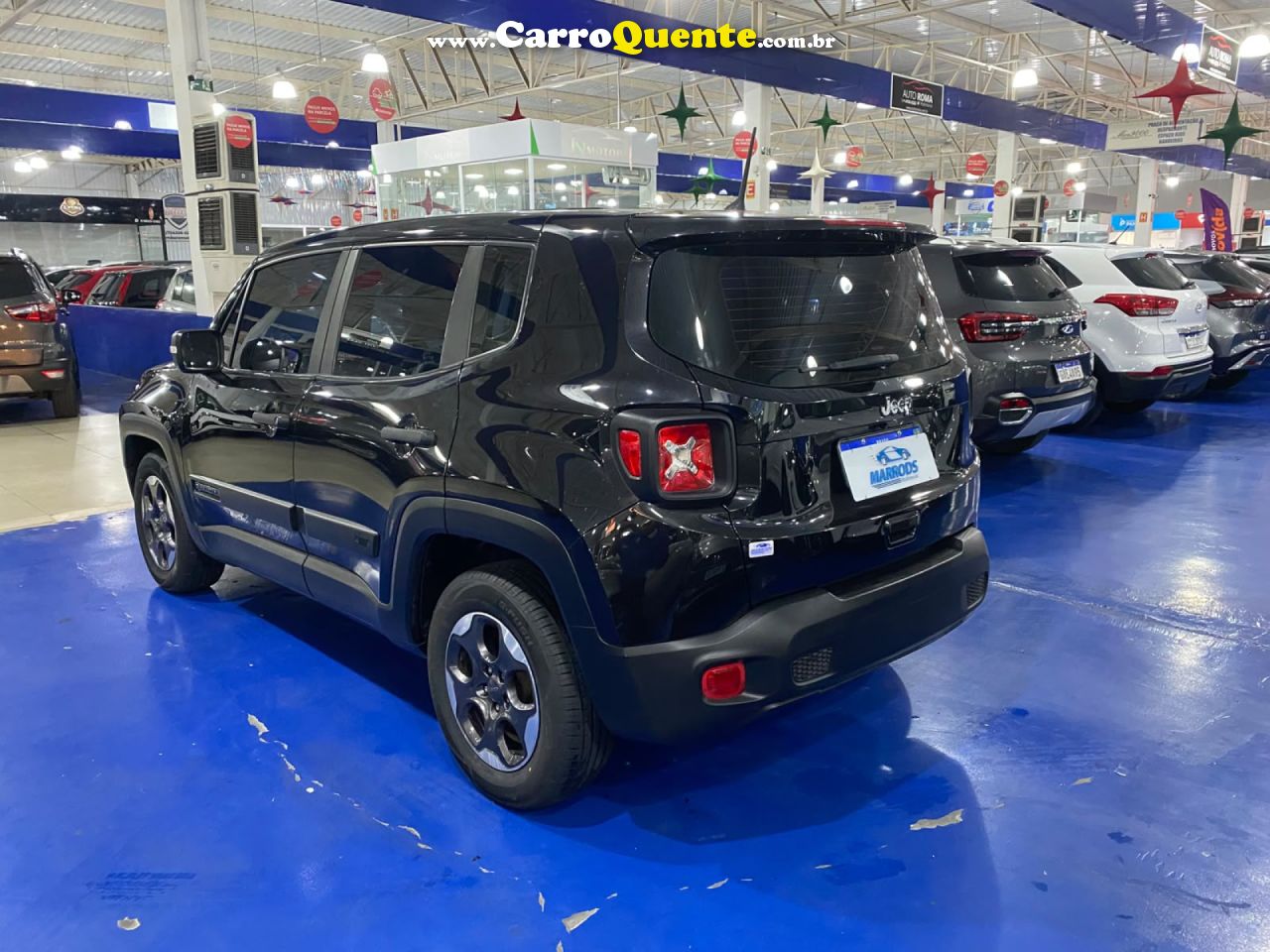 JEEP   RENEGADE1.8 4X2 FLEX 16V AUT.(PCD)   PRETO 2019 1.8 FLEX - Loja