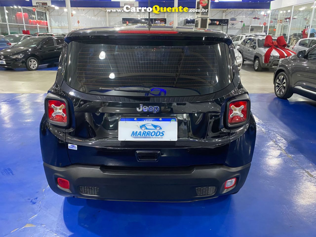 JEEP   RENEGADE1.8 4X2 FLEX 16V AUT.(PCD)   PRETO 2019 1.8 FLEX - Loja