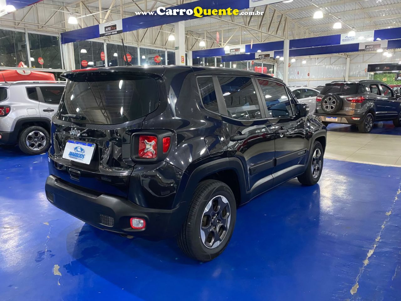 JEEP   RENEGADE1.8 4X2 FLEX 16V AUT.(PCD)   PRETO 2019 1.8 FLEX - Loja