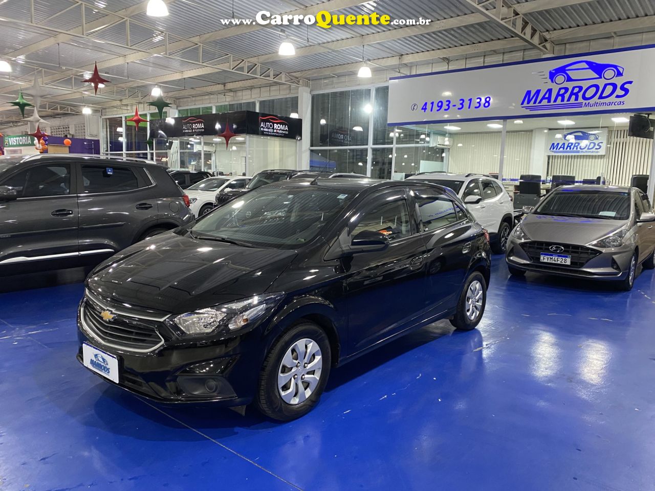 CHEVROLET   ONIX HATCH LT 1.0 8V FLEXPOWER 5P MEC.   PRETO 2019 1.0 FLEX - Loja