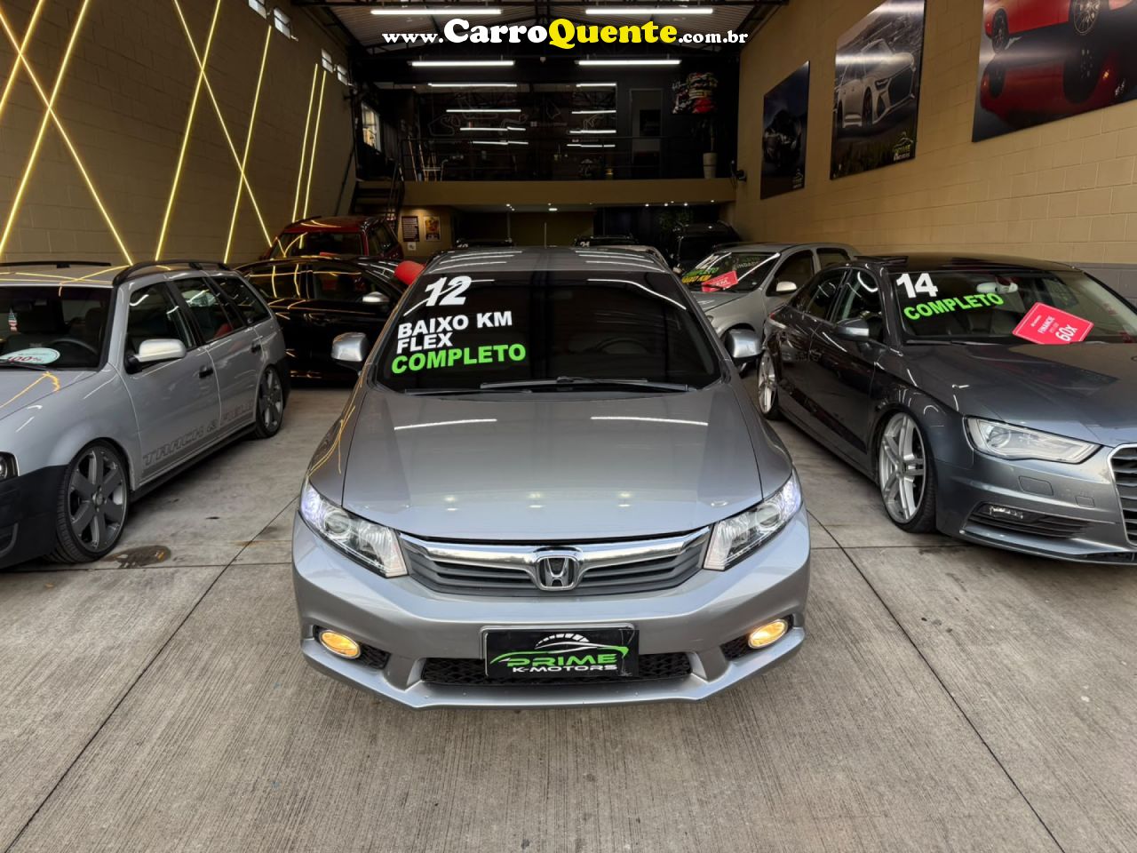 HONDA   CIVIC SEDAN LXS 1.81.8 FLEX 16V MEC. 4P   CINZA 2012 1.8 FLEX - Loja