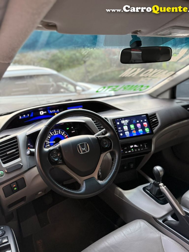 HONDA   CIVIC SEDAN LXS 1.81.8 FLEX 16V MEC. 4P   CINZA 2012 1.8 FLEX - Loja