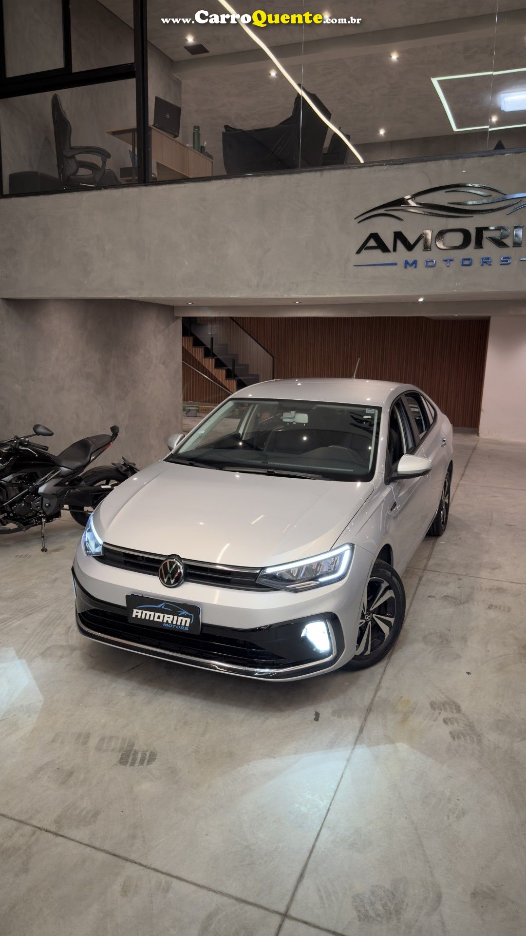 VOLKSWAGEN   VIRTUS COMFORT. 200 TSI 1.0 FLEX 12V AUT   PRATA 2023 1.0 FLEX - Loja