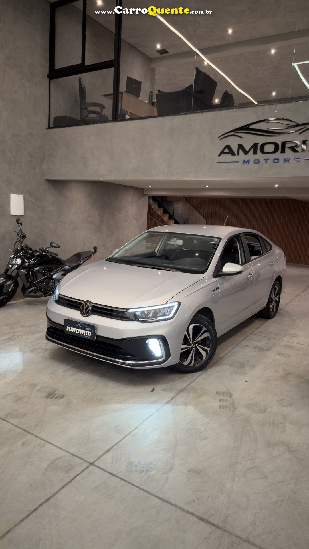 VOLKSWAGEN   VIRTUS COMFORT. 200 TSI 1.0 FLEX 12V AUT   PRATA 2023 1.0 FLEX - Loja