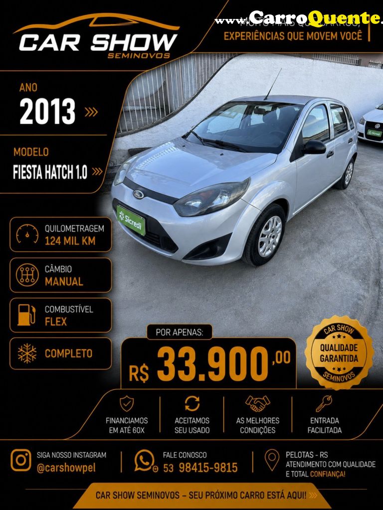 FORD   FIESTA 1.0 8V FLEXCLASS 1.0 8V FLEX 5P   PRATA 2013 1.0 FLEX - Loja