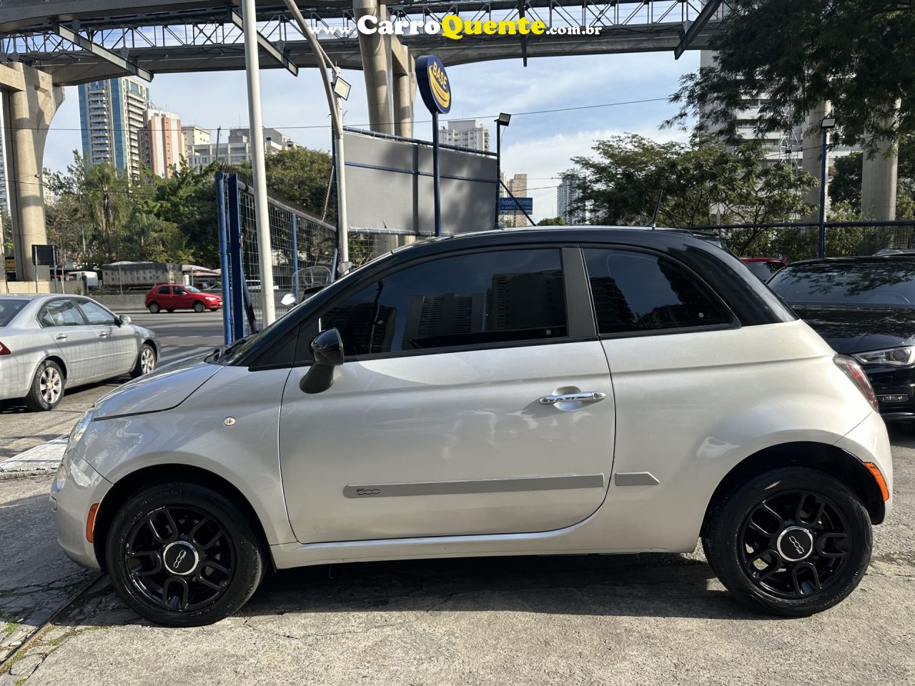 FIAT   500 CULT 1.4 FLEX 8V EVO DUALOGIC   PRATA 2012 1.4 FLEX - Loja