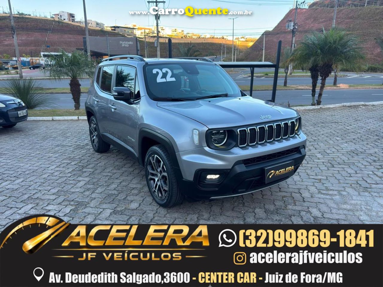 JEEP   RENEGADE LONG. T270 1.3 TB 4X2 FLEX AUT.   PRATA 2022 1.3 FLEX - Loja