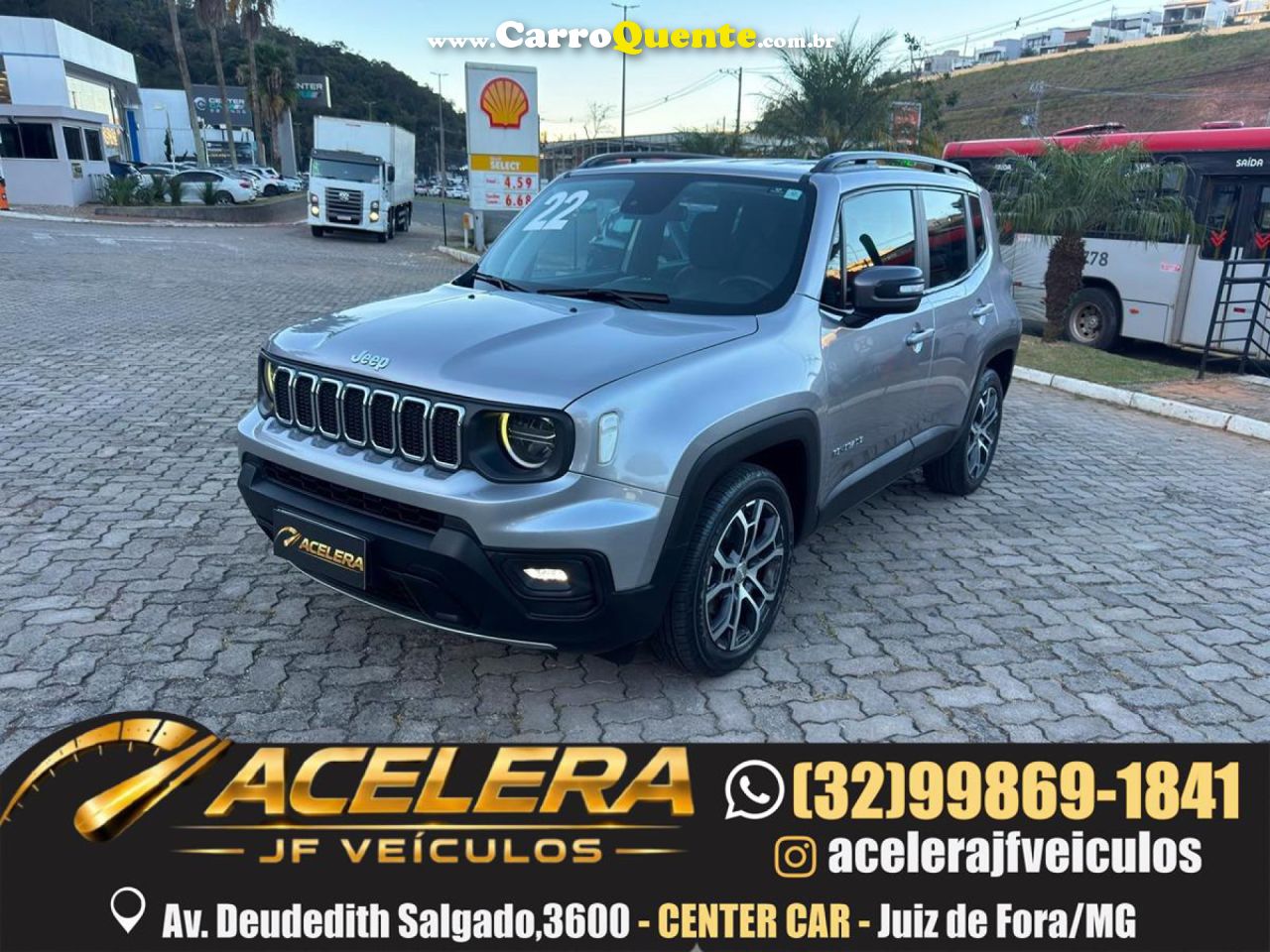 JEEP   RENEGADE LONG. T270 1.3 TB 4X2 FLEX AUT.   PRATA 2022 1.3 FLEX - Loja