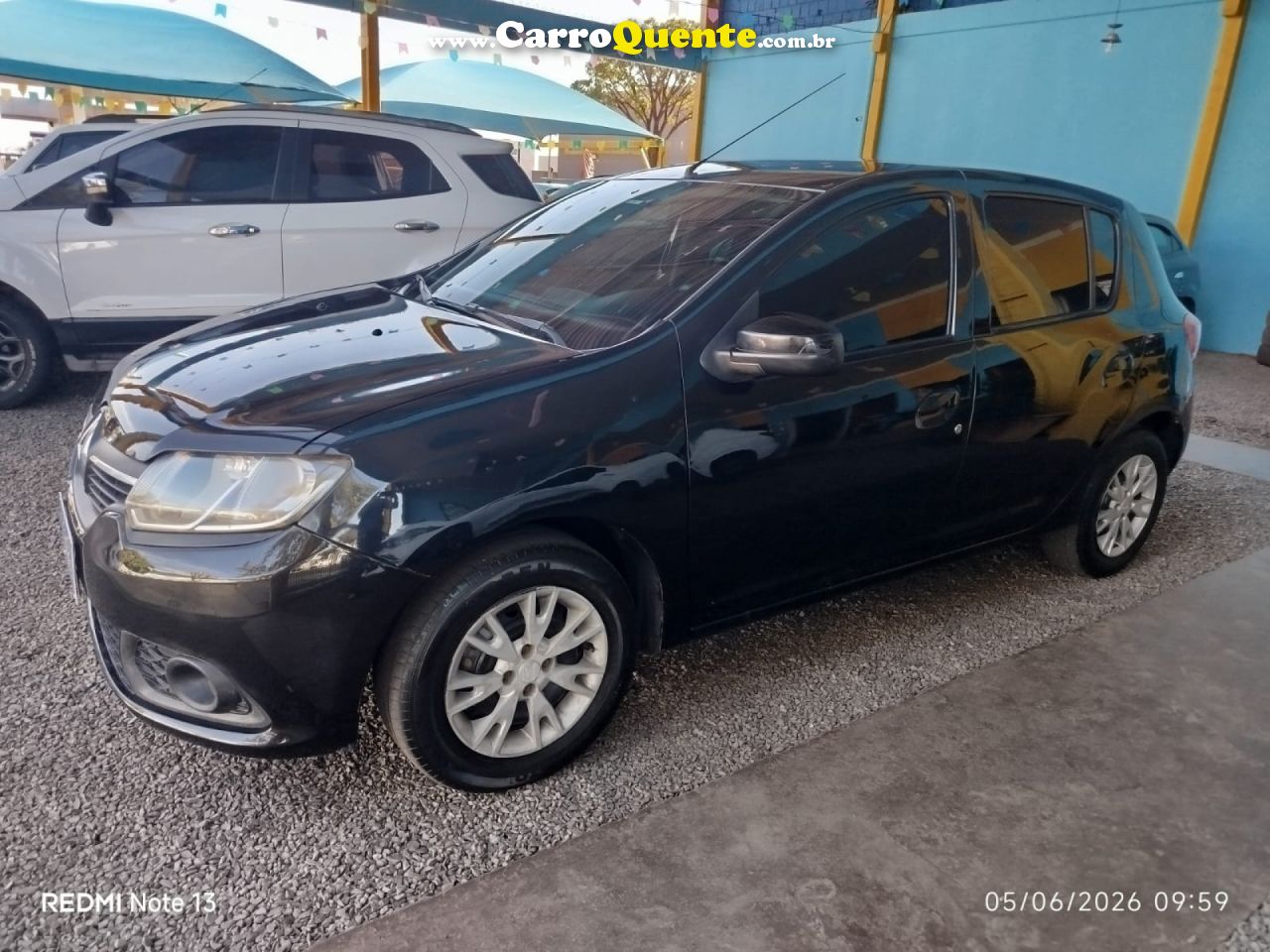 RENAULT   SANDERO EXPR 10   PRETO 2015 1.0 FLEX - Loja